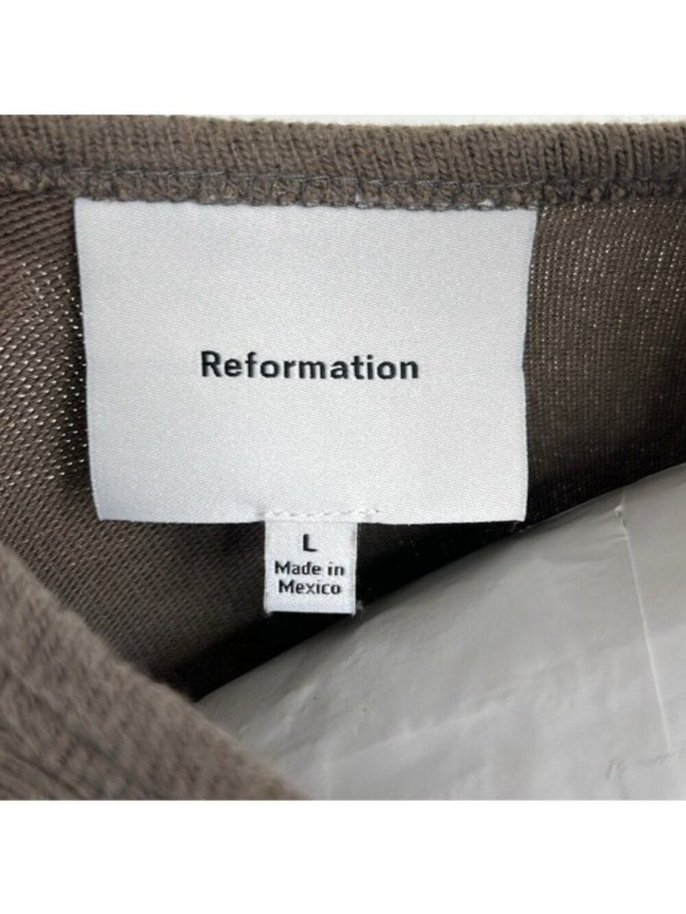 Reformation Ribbed Scoop Neck Short Sleeve T Shirt - Picture 7 of 7